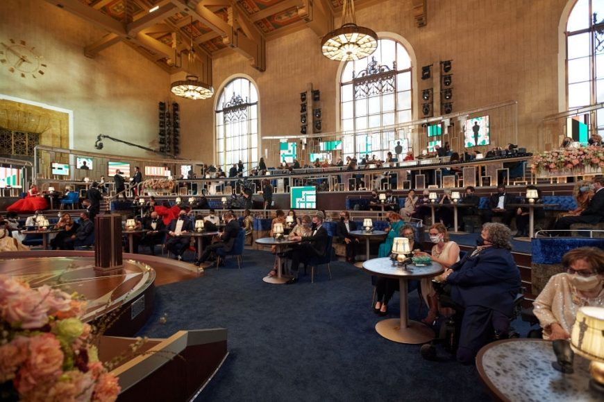 A general view of the audience in the 93rd Annual Academy Awards at Union Station on April 25, 2021 in Los Angeles