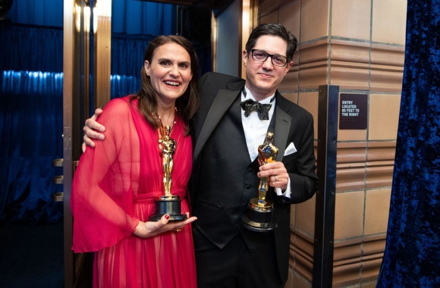 Alice Doyard and Anthony Giacchino attend the 93rd Annual Academy Awards at Union Station on April 25, 2021 in Los Angeles
