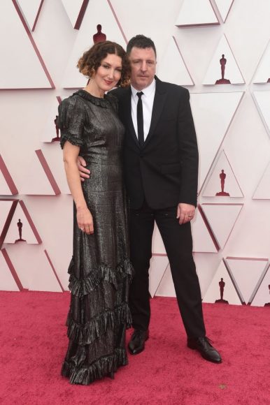 Claudia Sarne, Atticus Ross in the ABC's Coverage Of The 93rd Annual Academy Awards