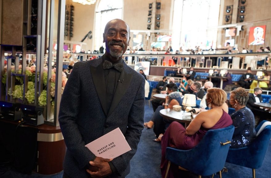 Don Cheadle poses backstage during the 93rd Annual Academy Awards at Union Station on April 25, 2021 in Los Angeles