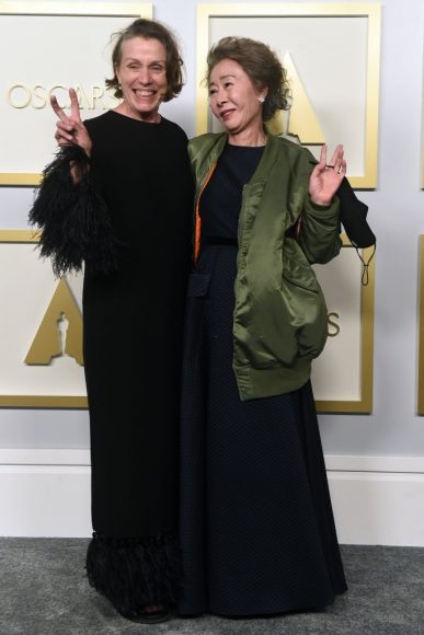 Frances Mcdormand, Yu-Hu Jung Youn at the ABC's Coverage Of The 93rd Annual Academy Awards