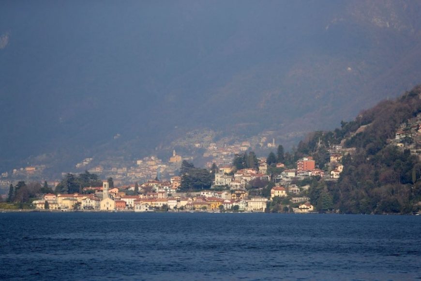 General View of Lake Como, filming location of House Of Gucci