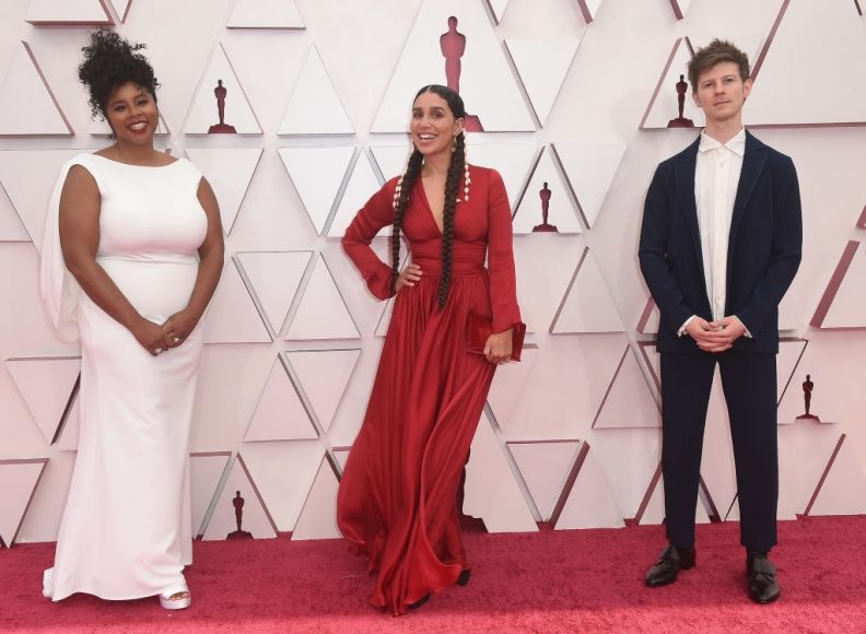 Lauren Domino, Garrett Bradley, Kellen Quinn in the ABC's Coverage Of The 93rd Annual Academy Awards