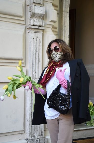 Lady Gaga leaves Rome after shooting for The House of Gucci on May, 2021 in Rome