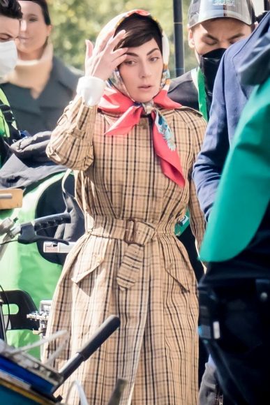 Lady Gaga, on the set for the film House of Gucci directed by Ridley Scott, in at the Statale di Milano, March 10th, 2021