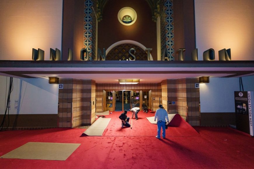 Preparations continue for the 93rd Oscars® at Union Station, April 24, 2021 in Los Angeles