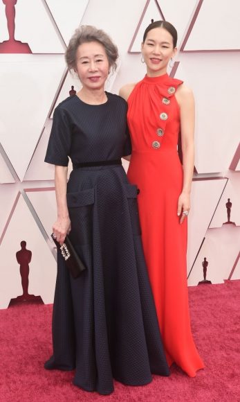 Yuh-Jung Youn, Yeri Han at the ABC's Coverage Of The 93rd Annual Academy Awards - Red Carpet