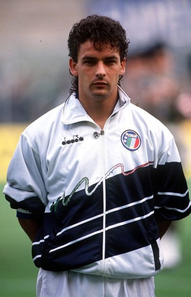 14th October 1989, Italy 0 v Brazil 1, Italy's Roberto Baggio