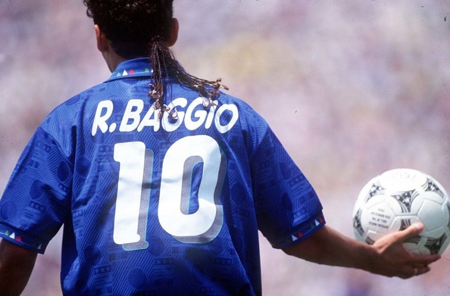 1994 World Cup Final, Pasadena, USA, 17th July, 1994, Brazil 0 v Italy 0, (Brazil won 3-2 on penalties) Italy's Roberto Baggio