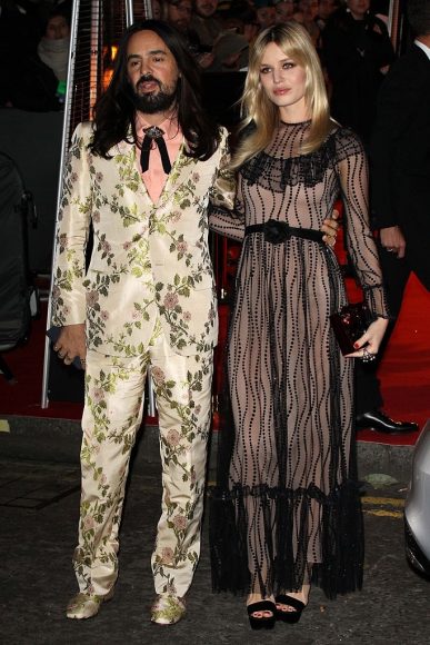 Alessandro Michele and Georgia May Jagger attend the British Fashion Awards 2015