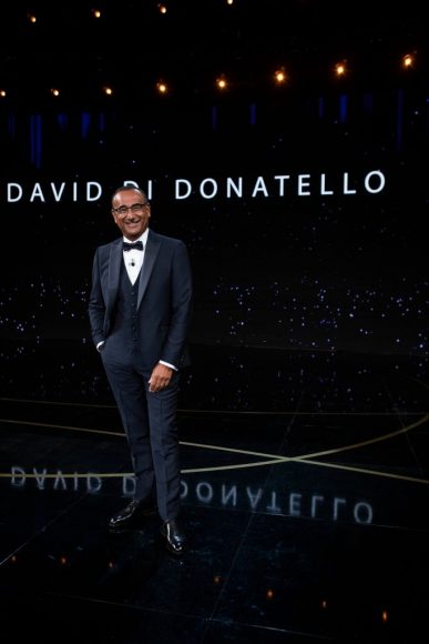 Carlo Conti attends the 66th David Di Donatello 2021 prize ceremony on May 11, 2021 in Rome