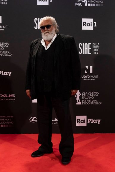 Diego Abatantuono attends at the 66th David Di Donatello 2021 prize ceremony photocall on May 11, 2021 in Rome