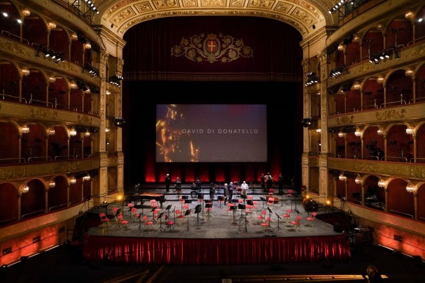 General Views of the Teatro Dell'Opera ahead of the 66th David Di Donatello 2021 prize ceremony on May 11, 2021 in Rome