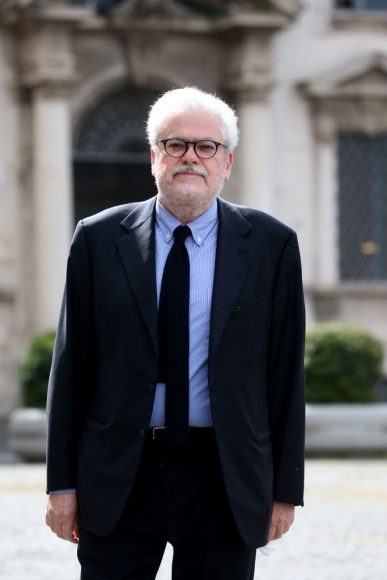 Italian director Roberto Andò arrives at the Palazzo del Quirinale ahead of the 66th David Di Donatello 2021 prize ceremony on May 11, 2021 in Rome
