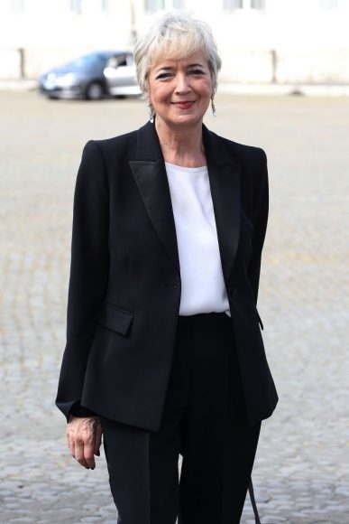 Piera Detassis arrives at the Palazzo del Quirinale ahead of the 66th David Di Donatello 2021 prize ceremony on May 11, 2021 in Rome