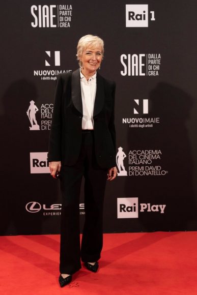 President of the Academy Of The Italian Cinema Piera Detassis attends the 66th David Di Donatello 2021 prize ceremony photocall on May 11, 2021 in Rome