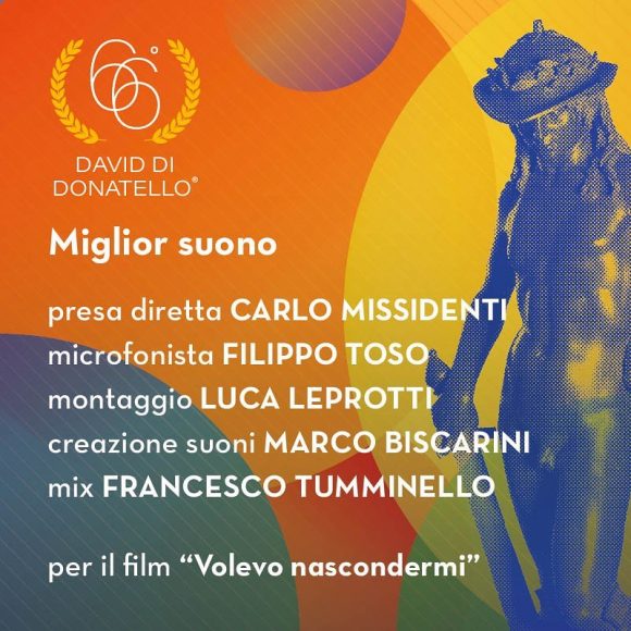 Premio Miglior Suono - 66TH Annual Italian Movie Awards