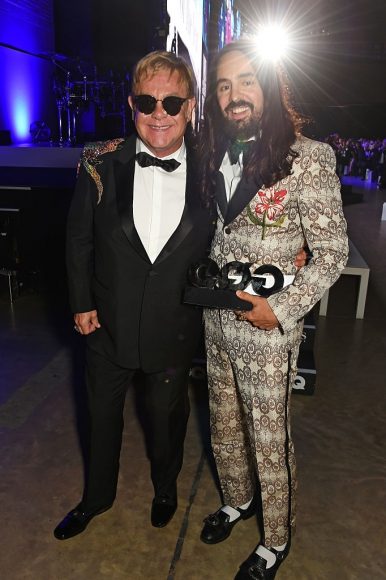Sir Elton John & Designer of the Year Alessandro Michele