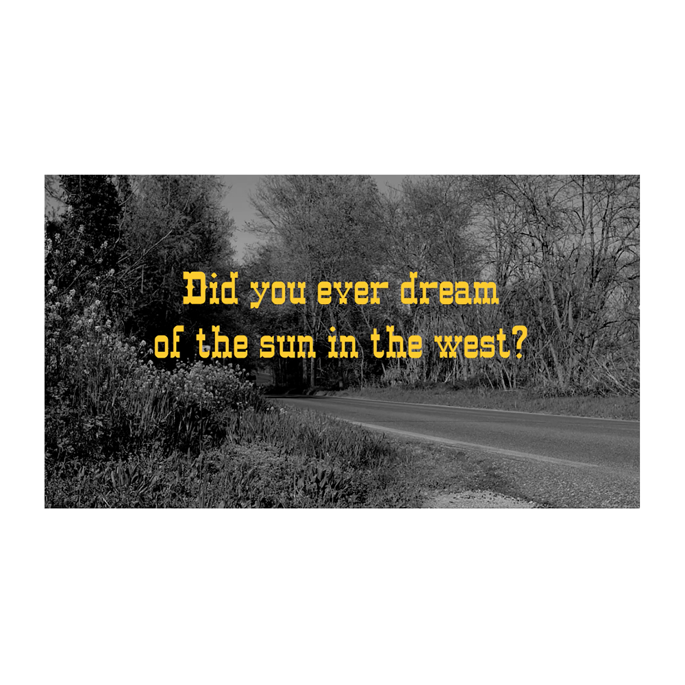 Did you ever dream of the sun in the west?